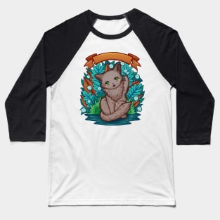 Kitty Final Boss Illustration Baseball T-Shirt